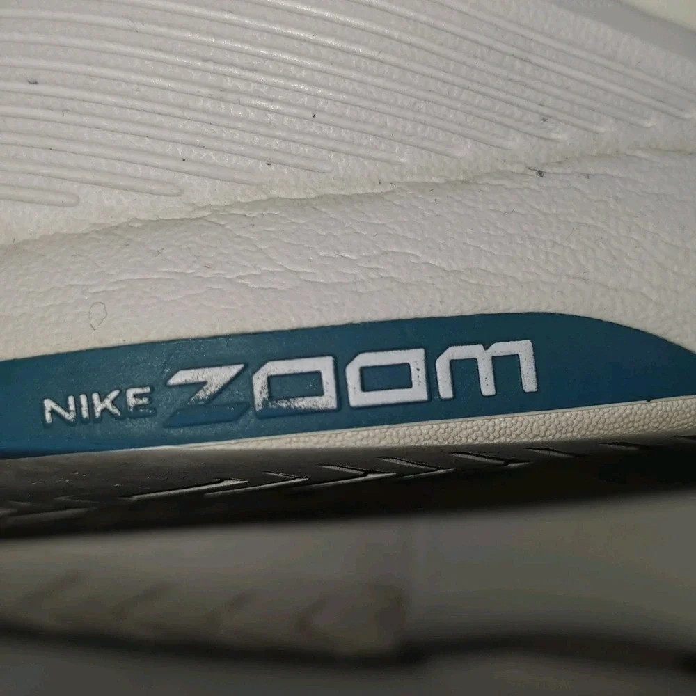 Nike Zoom Cage 2  Athletic Tennis‎ Shoes White Volt Blue 705247-147 Mens Size 9